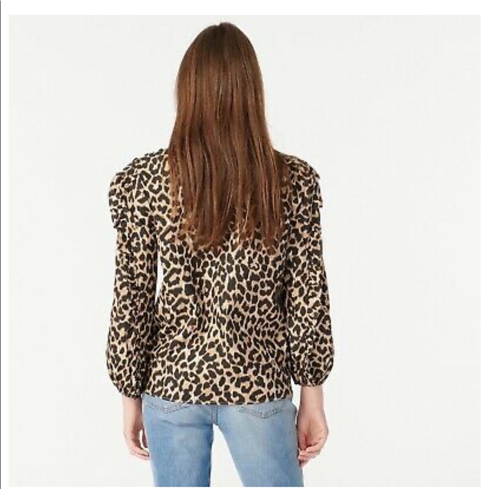 {J. Crew} Ruffle-Sleeve Top - Picture 3 of 10